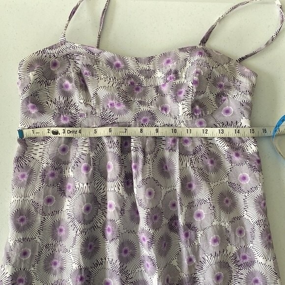 Armani Exchange Silk Sleeveless Spaghetti Strap Mini Dress Balloon Puff Hem - Picture 10 of 14